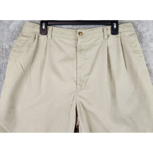 Duck Head Shorts Mens 38 Beige Khaki Pleated Casual Preppy Grandpa Vintage - Picture 8 of 9